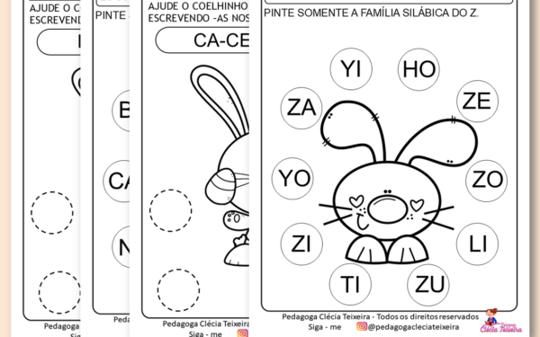 Trabalhando as Sílabas Simples -Tema Páscoa