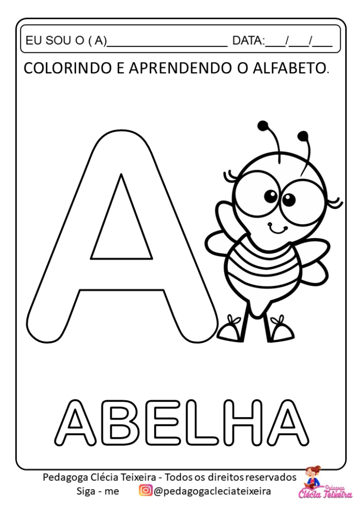 Alfabeto completo para colorir